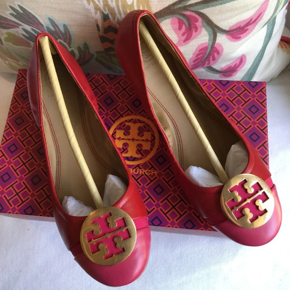 💗 NEW Tory Burch Minnie Cap-Toe Ballet Flat size 10